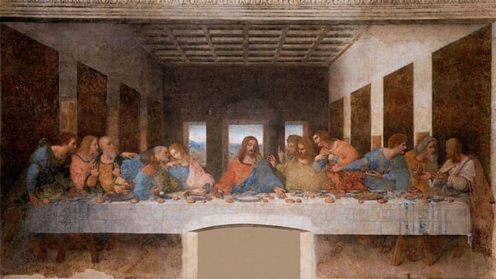 Pintura mural original de Leonardo da Vinci 'La última cena' Wikipedia / Leonardo da Vinci