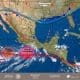 / Imagen que muestra dos zonas de inestabilidad en el Pacífico / smn.cna.gob.mx