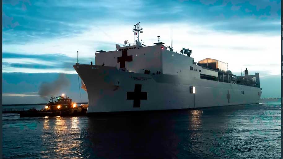 Underway! @USNavy hospital ship #USNSComfort departed Norfolk last night & is headed to Central & South America for 2-month medical assistance mission. Comfort to treat thousands during stops in Colombia, Ecuador, Honduras, & Peru.